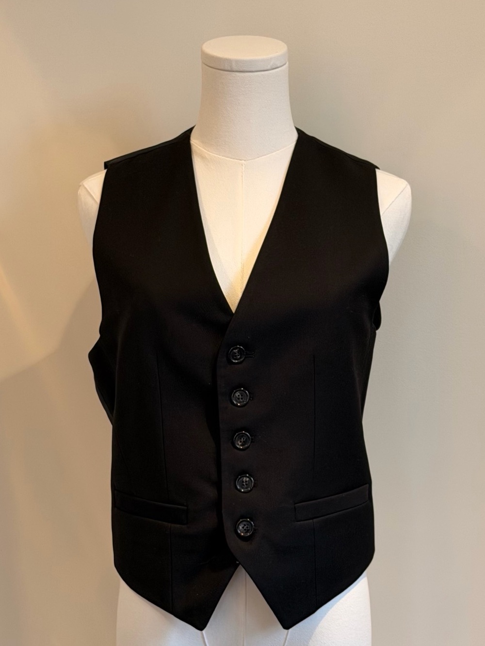 NWOT The Frankie Shop Black Tailored Men's Vest